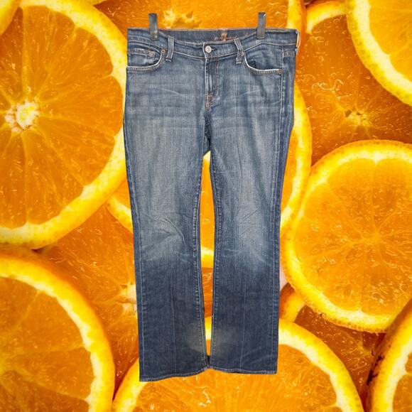 7 For all Mankind Bootcut Slightly‎ Distressed Jeans Size 29 - Picture 1 of 6